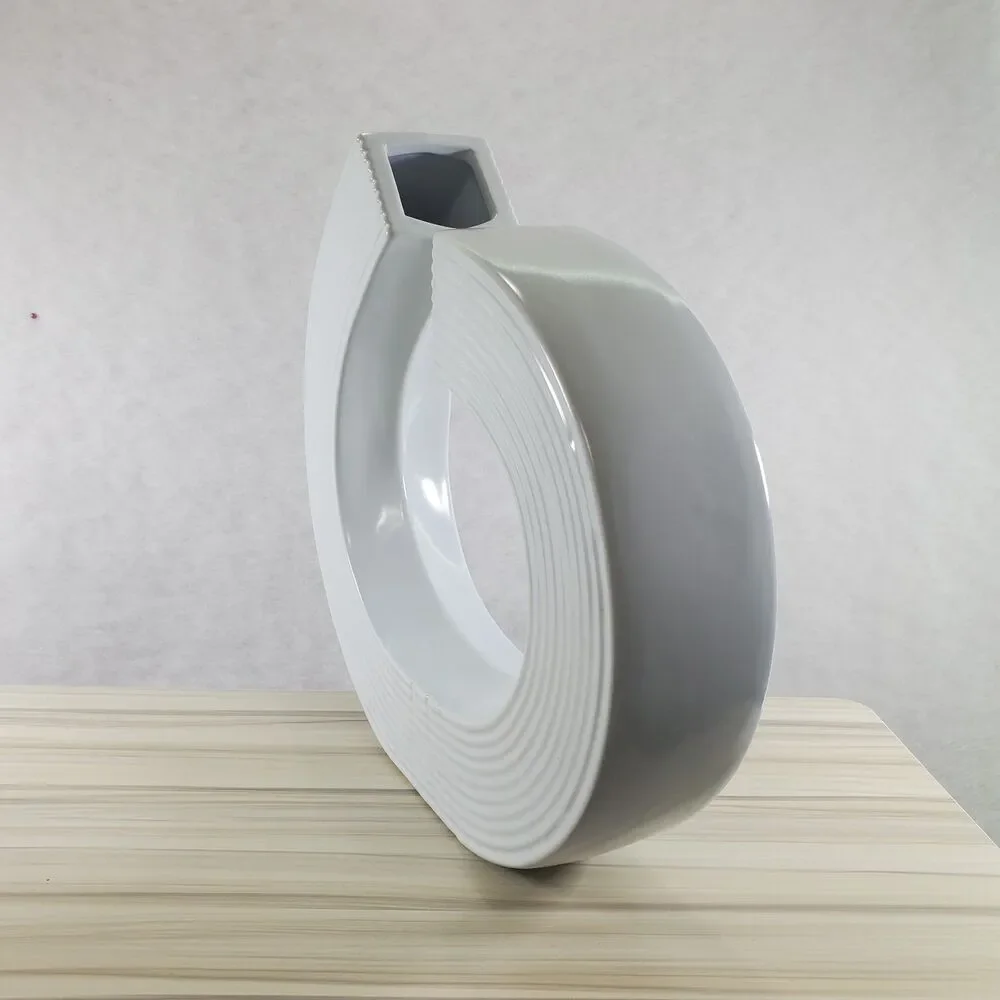 Round Circle Abstract Modern Art Sculpture Vase White Ceramic Sagebrook White